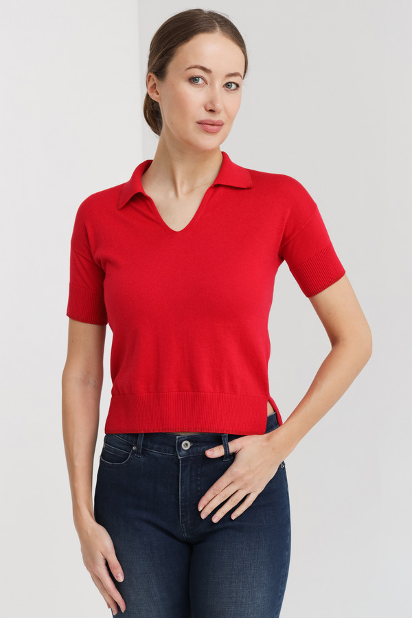 Пуловер Pezzo, размер 52, цвет красный - фото 3