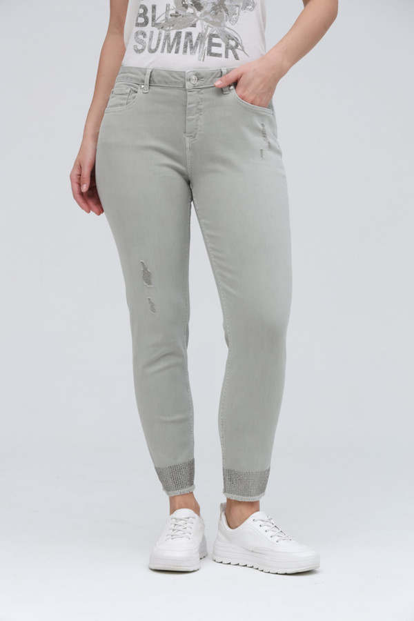 Модные джинсы Monari, размер 42, цвет серый