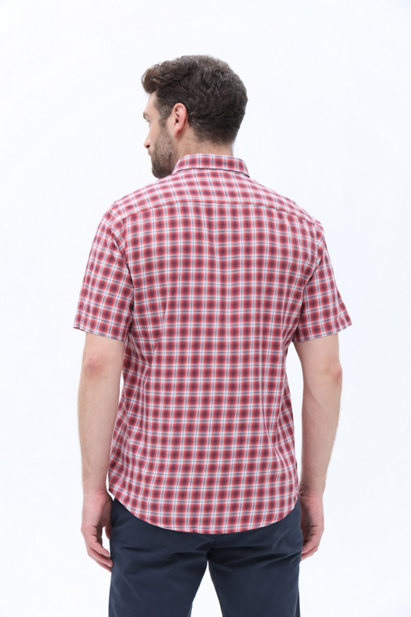 Мужские рубашки с коротким рукавом Lerros, размер 50-52, цвет красный - фото 4