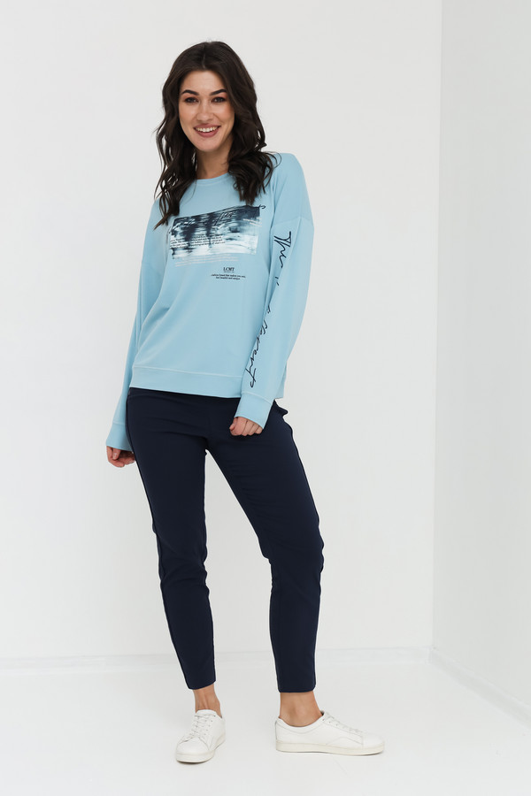 Пуловер Lecomte, размер 48, цвет голубой - фото 2