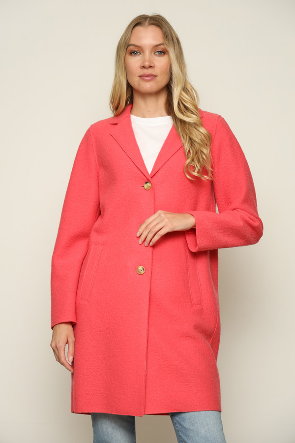 Пальто Oui, размер 50, цвет красный - фото 3
