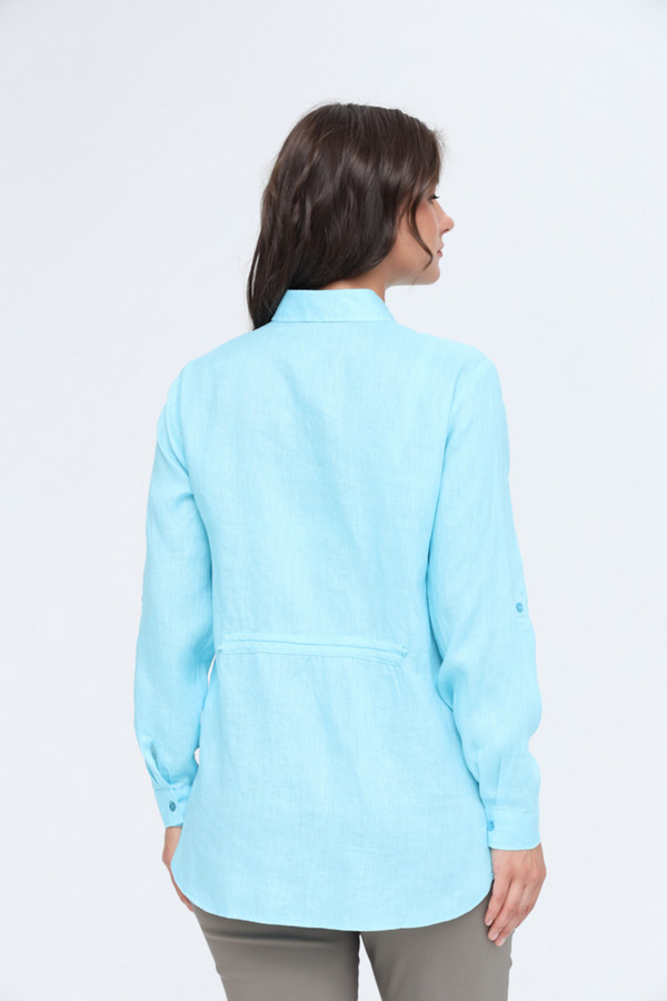 Рубашка с длинным рукавом Bianca, размер 52, цвет голубой - фото 4