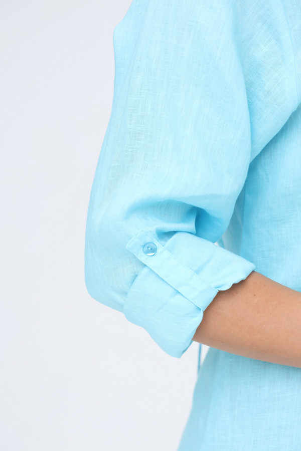 Рубашка с длинным рукавом Bianca, размер 52, цвет голубой - фото 6