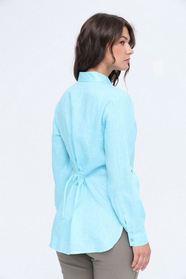 Рубашка с длинным рукавом Bianca, размер 52, цвет голубой - фото 5