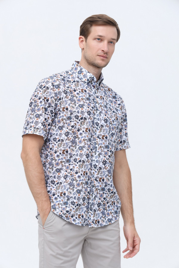 Мужские рубашки с коротким рукавом Casa Moda, размер 58-60, цвет разноцветный