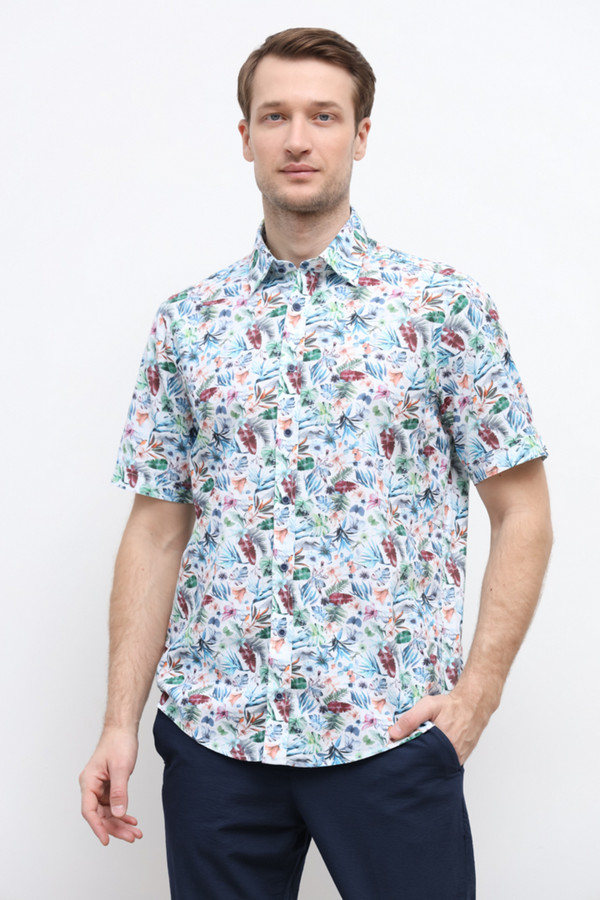 Мужские рубашки с коротким рукавом Casa Moda, размер 50-52, цвет разноцветный - фото 3