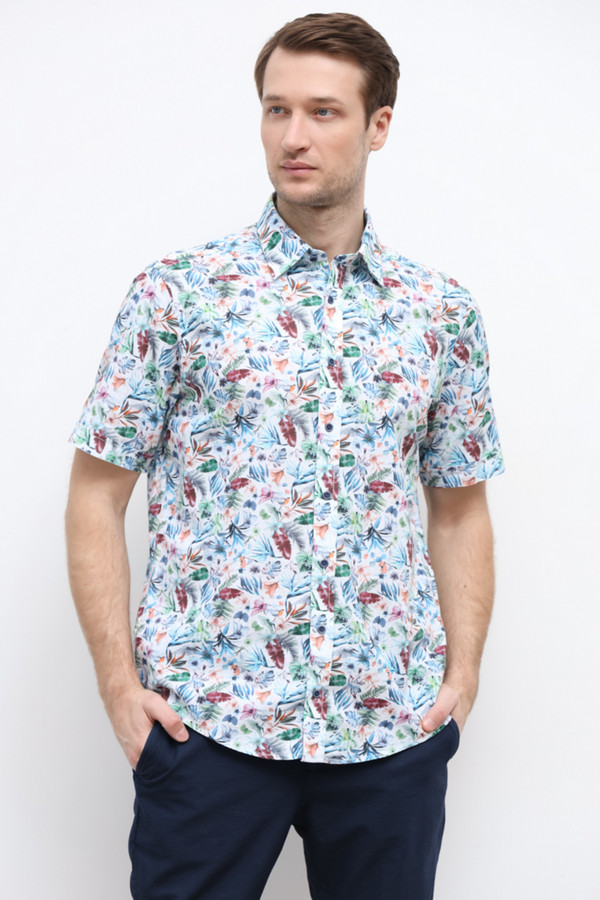 Мужские рубашки с коротким рукавом Casa Moda, размер 50-52, цвет разноцветный - фото 1