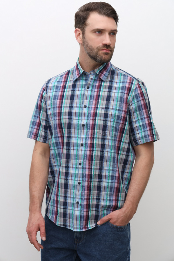Мужские рубашки с коротким рукавом Casa Moda, размер 64-66, цвет разноцветный - фото 4