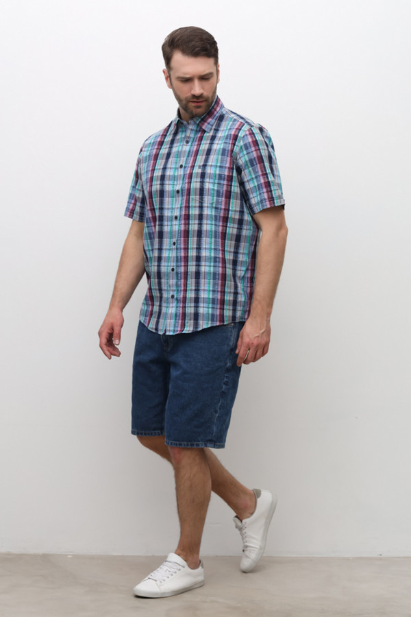 Мужские рубашки с коротким рукавом Casa Moda, размер 64-66, цвет разноцветный - фото 2