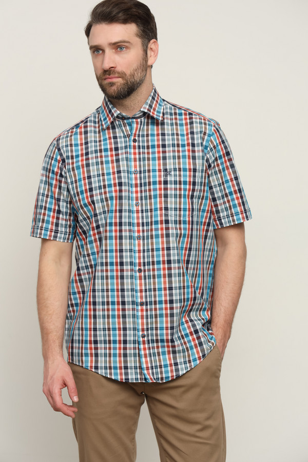 Мужские рубашки с коротким рукавом Casa Moda, размер 50-52, цвет разноцветный - фото 1