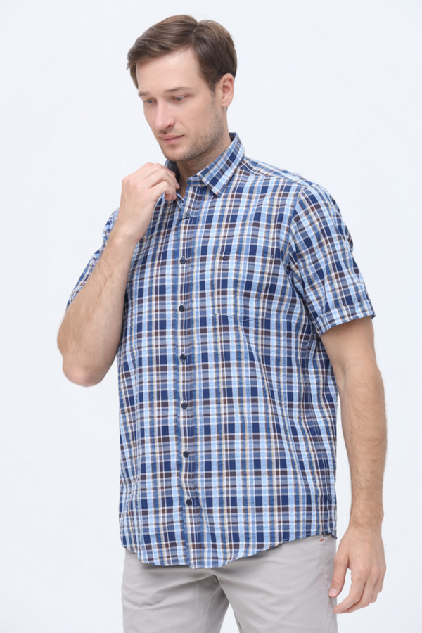 Мужские рубашки с коротким рукавом Casa Moda, размер 62-64, цвет разноцветный - фото 3