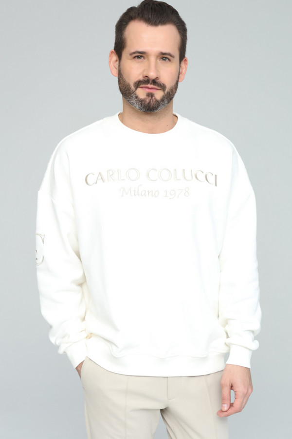 Джемпер Carlo Colucci, размер 54-56, цвет белый - фото 1