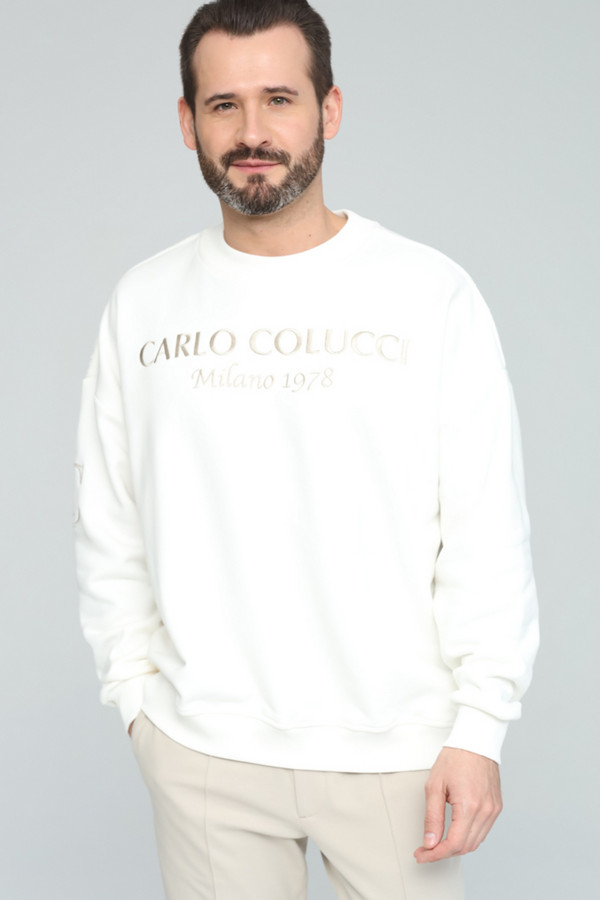 Джемпер Carlo Colucci, размер 54-56, цвет белый - фото 3