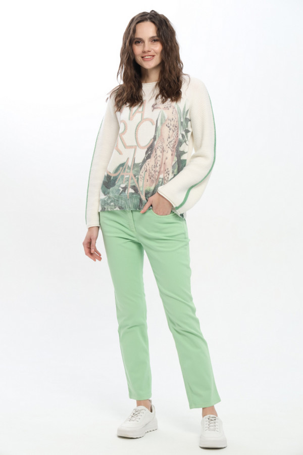 Модные джинсы Zerres, размер 46, цвет зелёный - фото 2