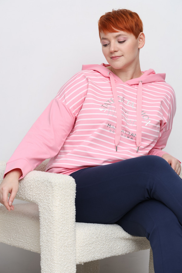 Пуловер Via Appia, размер 46, цвет розовый - фото 1