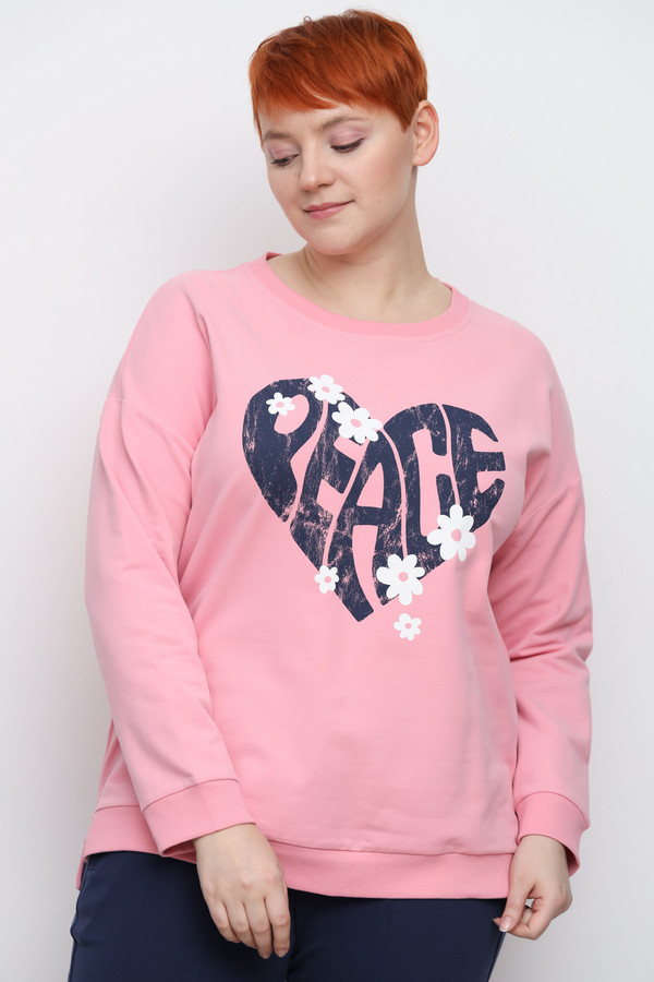 Пуловер Via Appia, размер 48, цвет розовый - фото 1