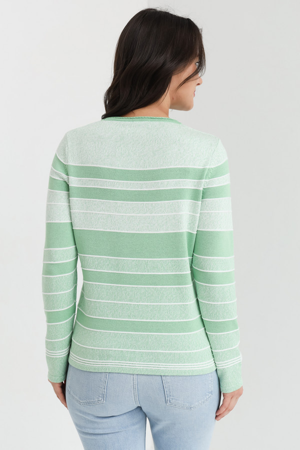 Пуловер Rabe collection, размер 50, цвет зелёный - фото 4