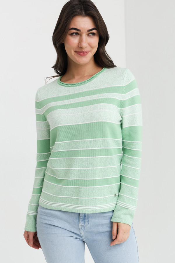 Пуловер Rabe collection, размер 50, цвет зелёный - фото 1