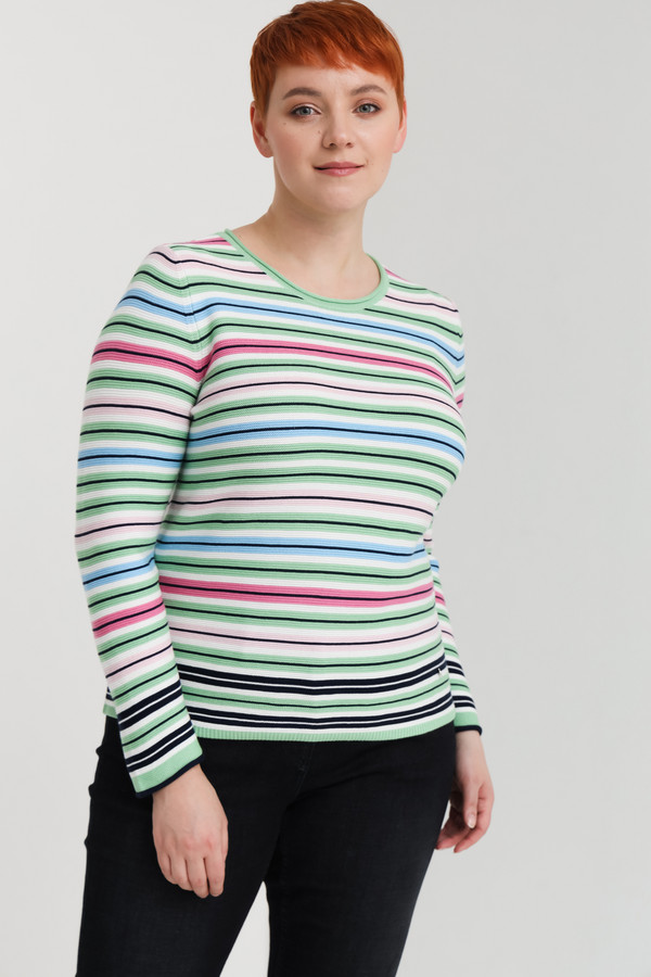 Пуловер Rabe collection, размер 54, цвет разноцветный - фото 3