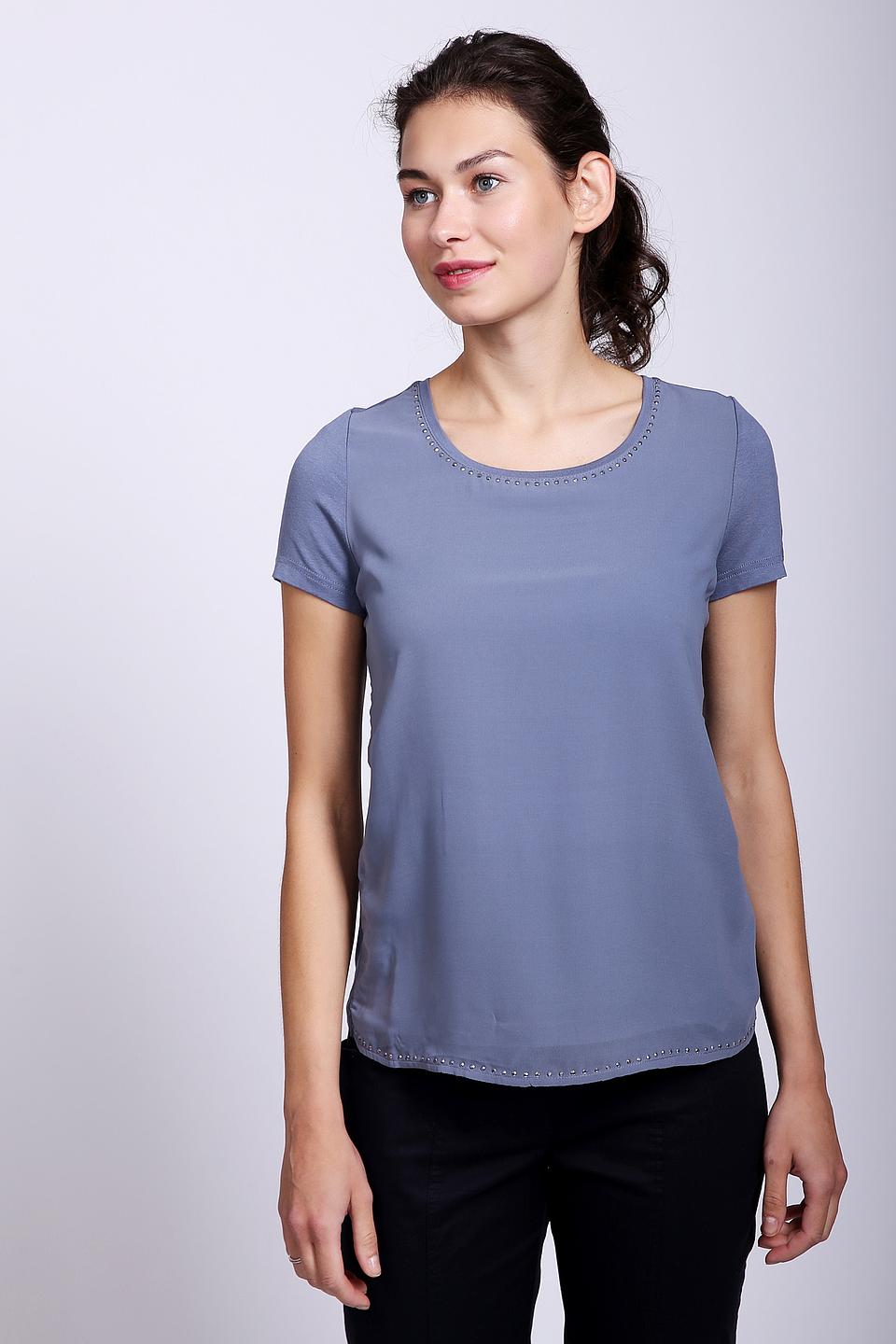 Блуза Taifun, серый, с кристаллами