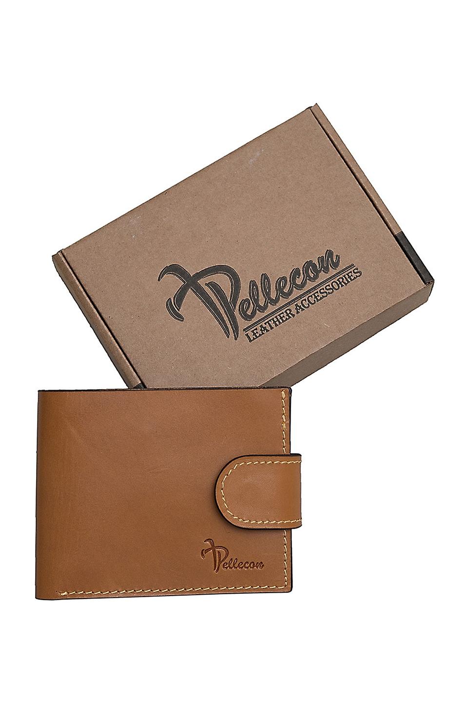 Кошелек Pellecon кожа светло-коричневый
