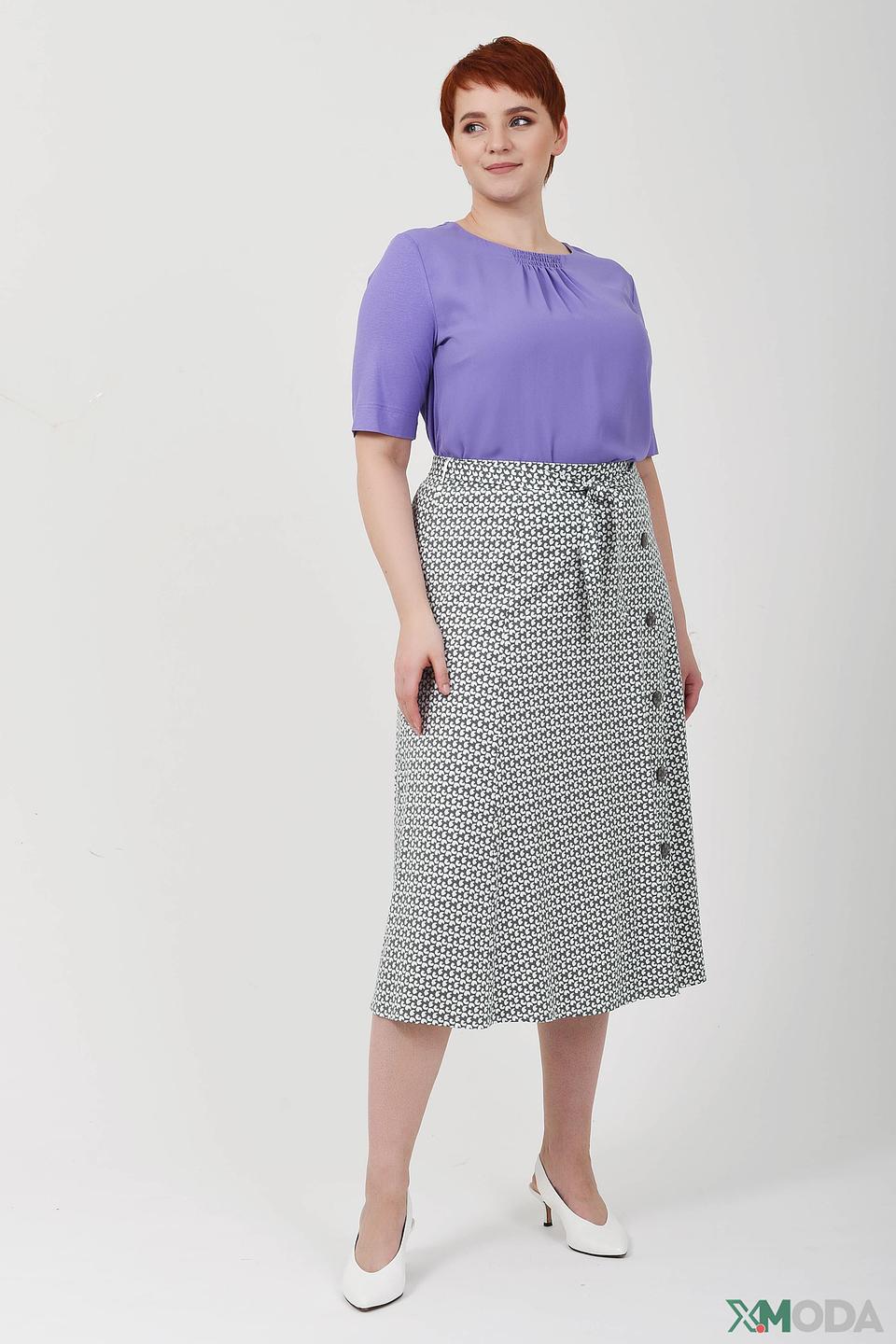 Блуза Frank Walder сиреневого цвета | интернет-магазин X-MODA | ХЦ