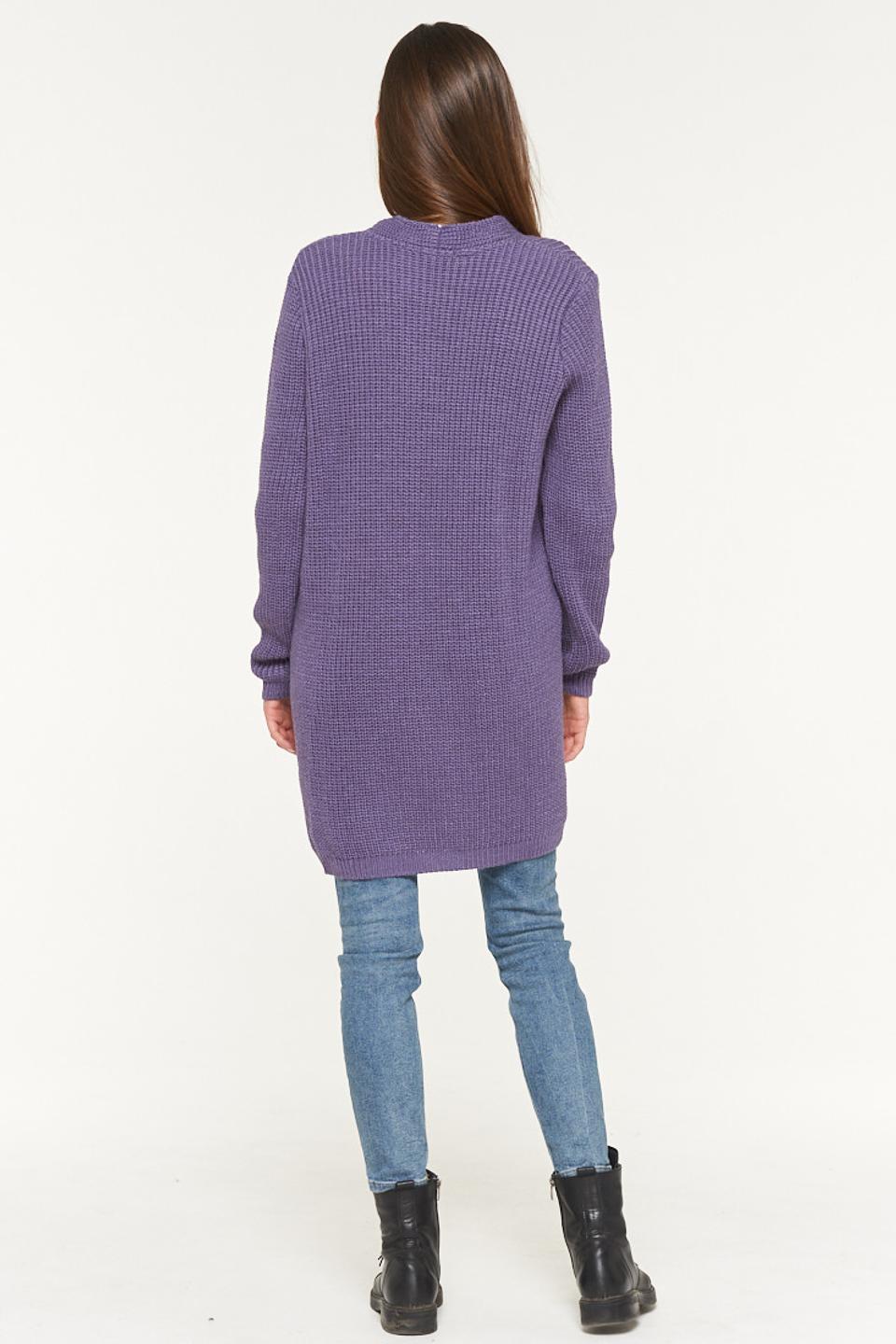 Кардиган VAY вязаный лиловый