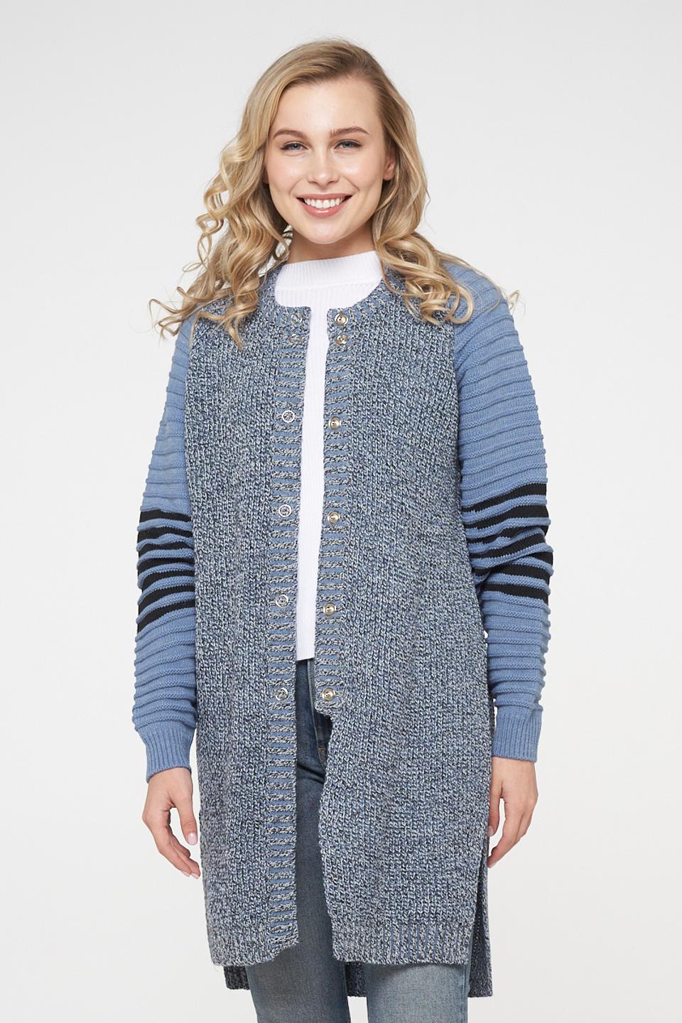 Кардиган VAY деним с полосками