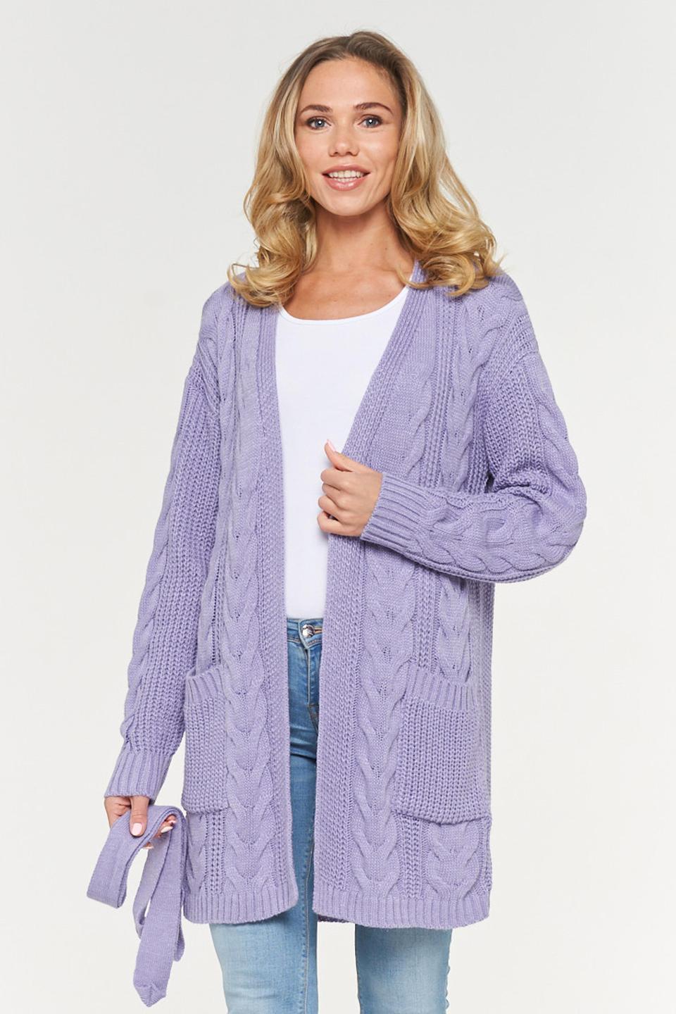 Кардиган BE YOU вязаный лавандовый