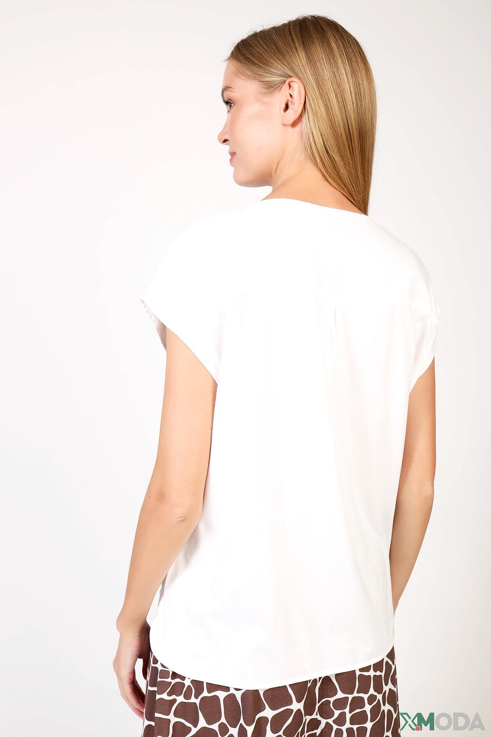 Блуза Olsen с рукавами-воланами белая