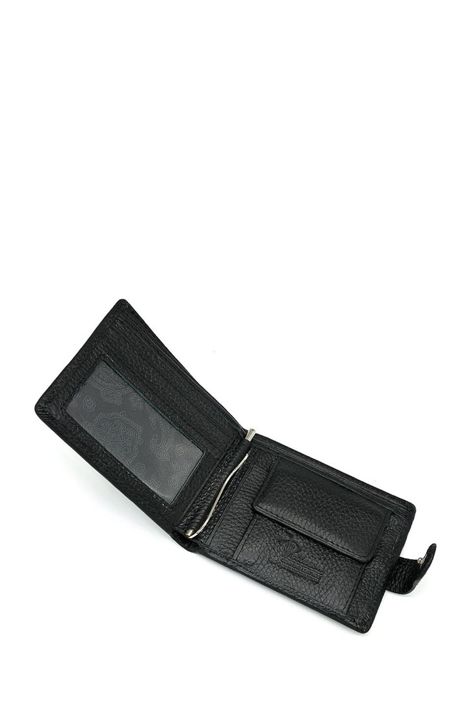 Кошелек Pellecon черный с зажимом