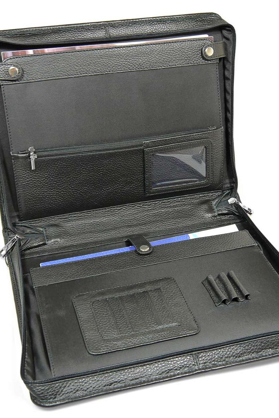 Портфель Pellecon кожаный чёрный