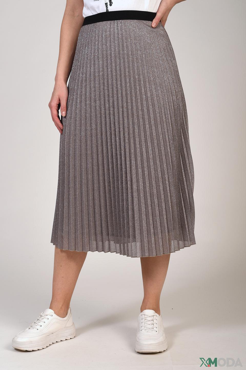 Юбка Pezzo плиссированная серая