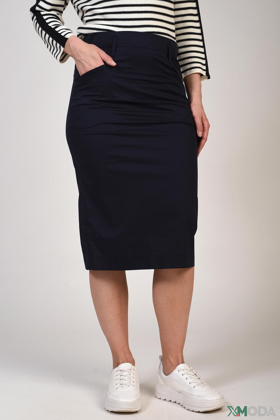 Юбка Just Valeri классическая темно-синяя