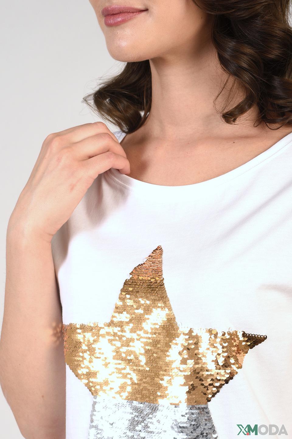 Футболка Pezzo с блестящей звездой