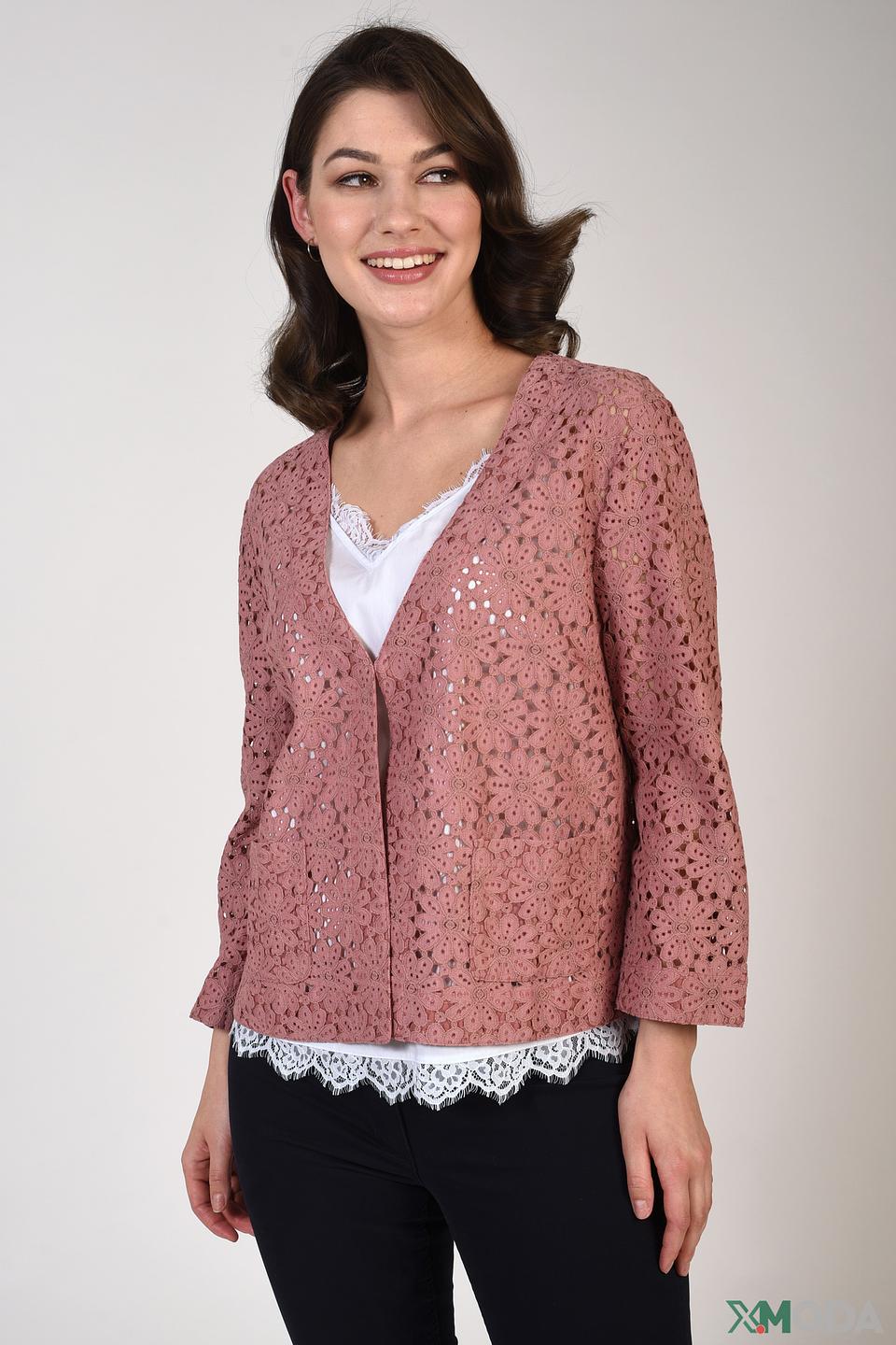 Жакет Pezzo кружевной розовый