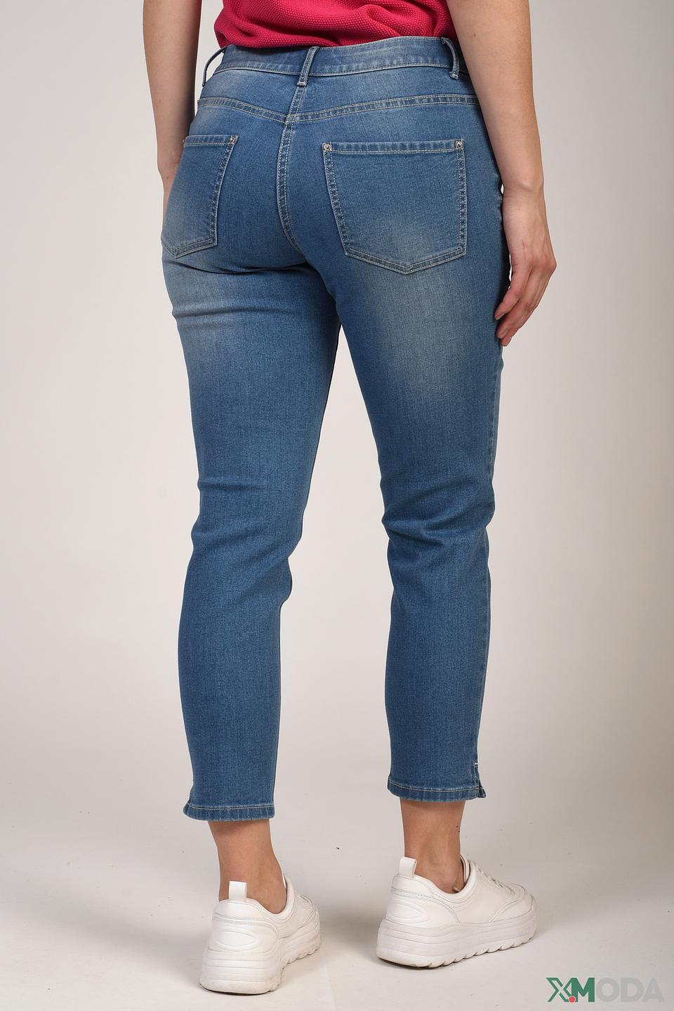 Джинсы Pezzo с потертостями голубые