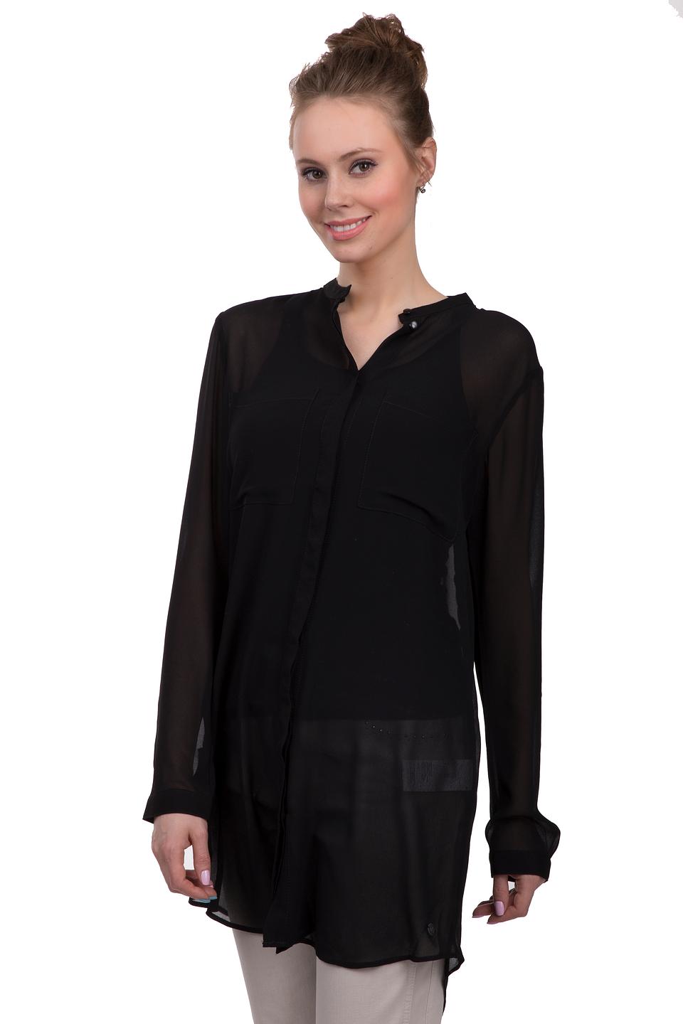 Блуза s.Oliver DENIM чёрная с нагрудными карманами