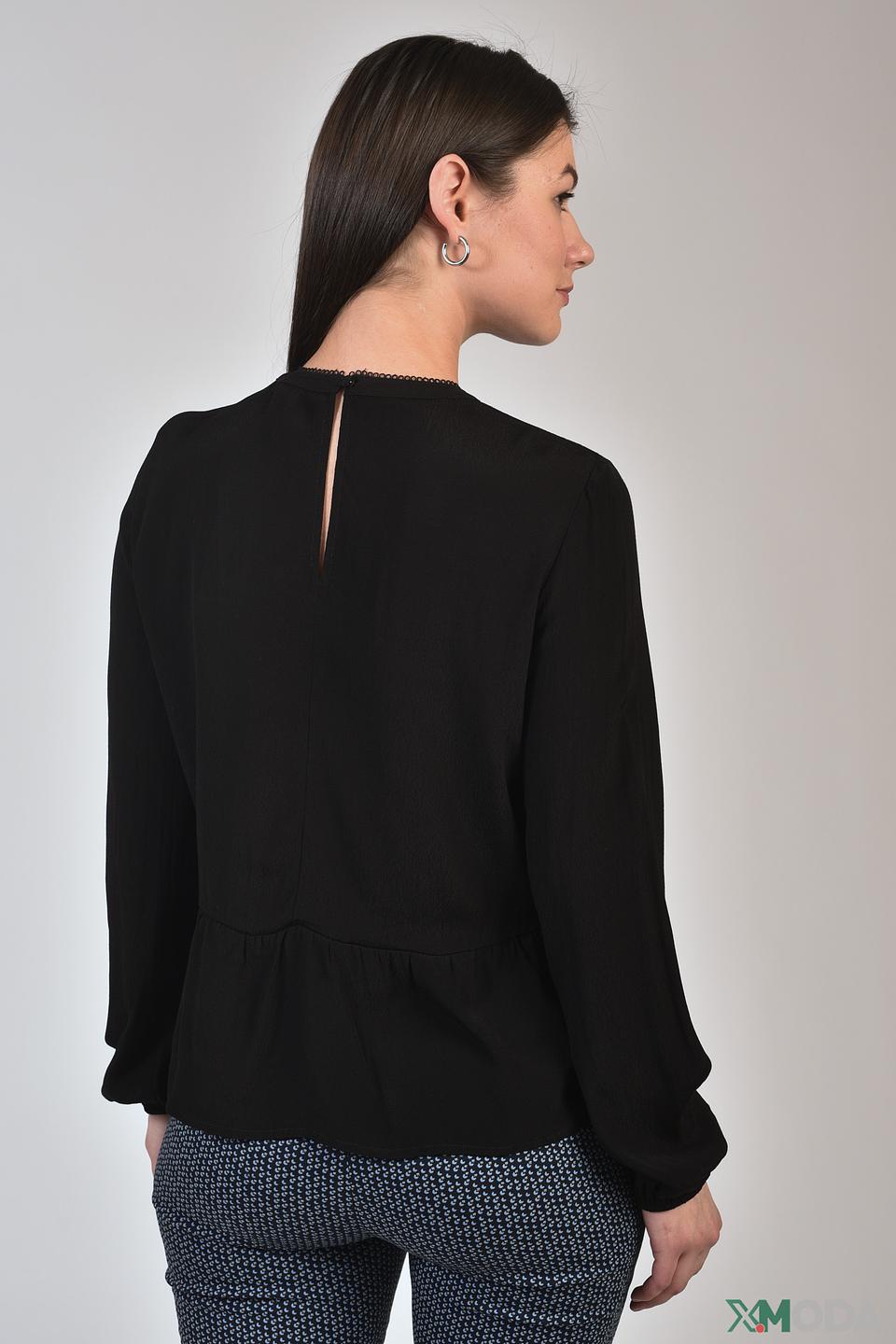 Блуза Tom Tailor с кружевом черная