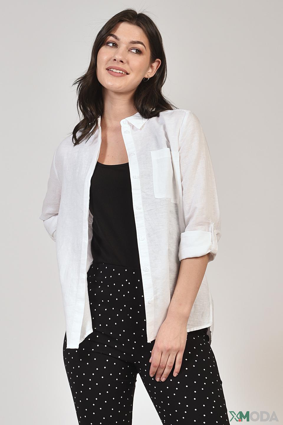 Блуза Via Appia из льна белая