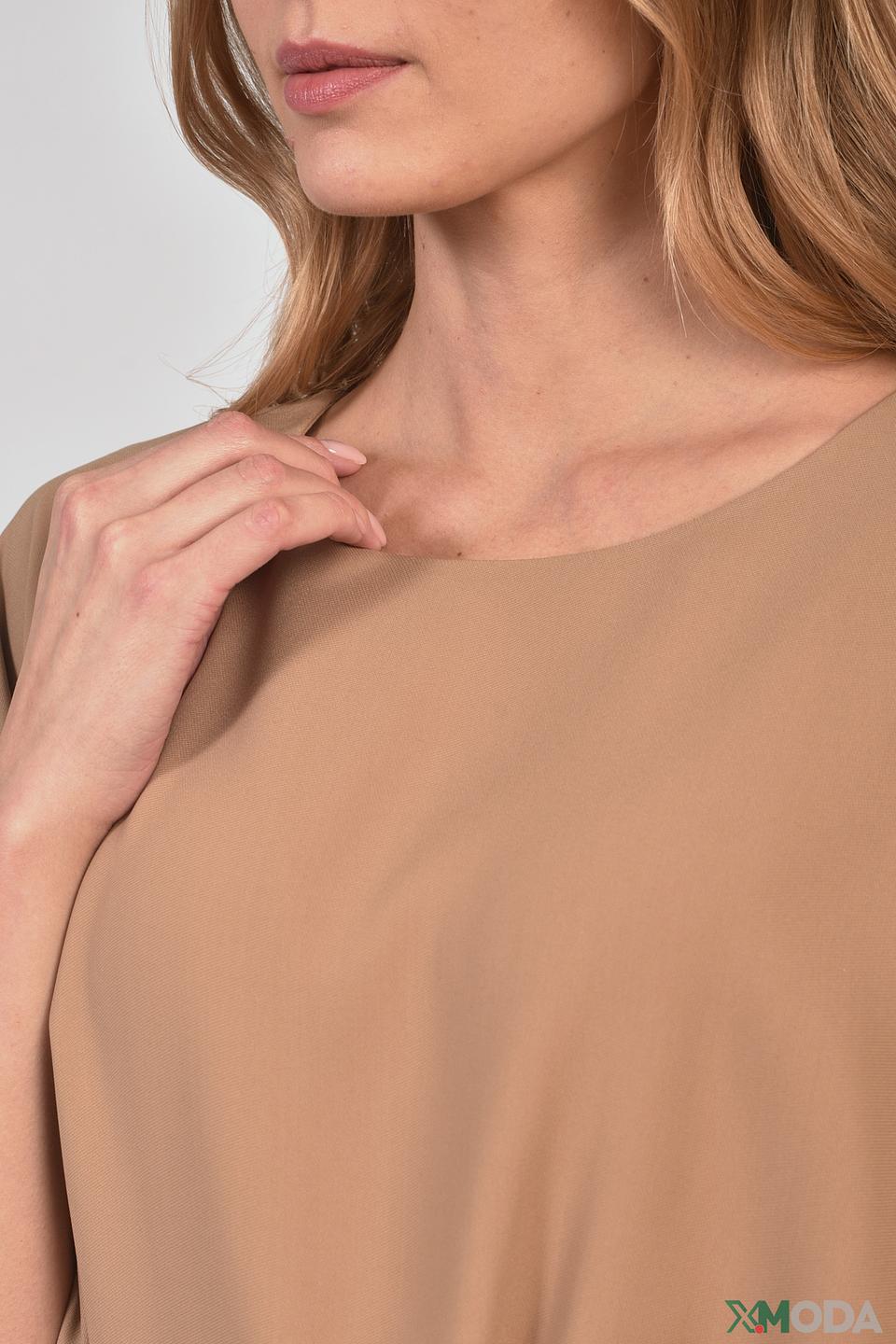 Блуза Mos Mosh с поясом бежевая