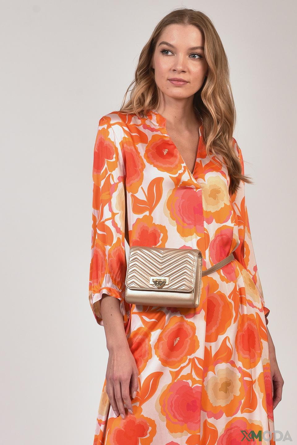 Сумка Emporio Armani стеганая золотистая