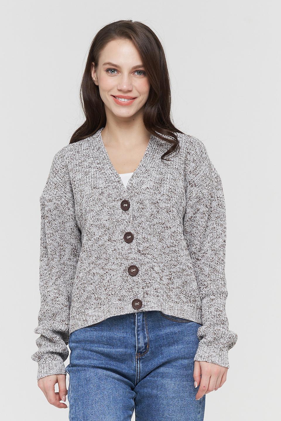 Кардиган VAY вязаный меланж