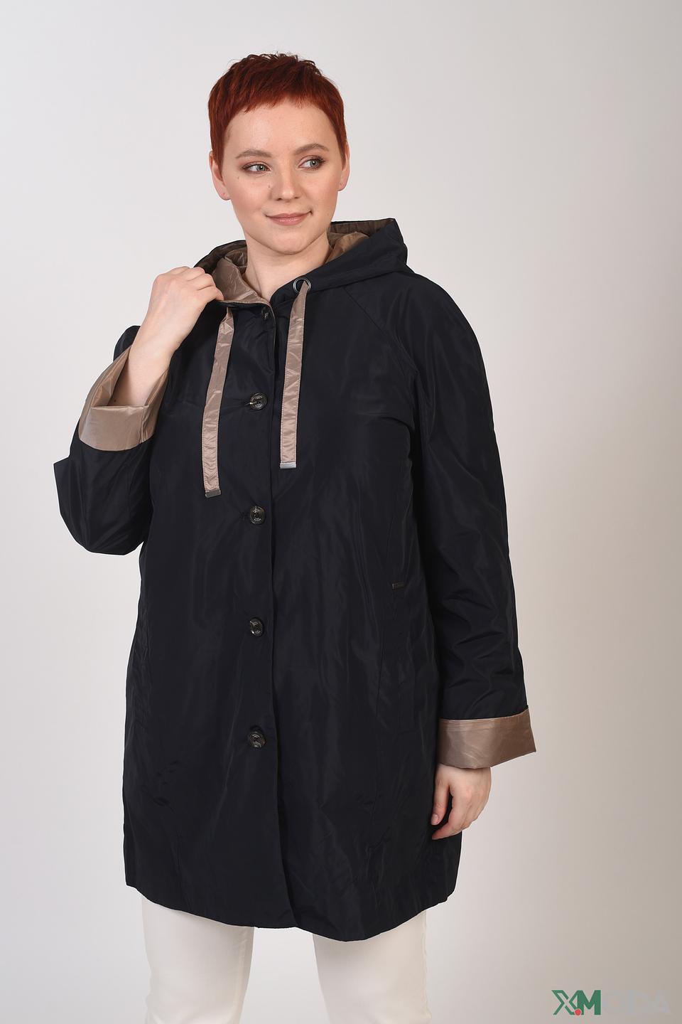 Плащ Baronia с капюшоном чёрный
