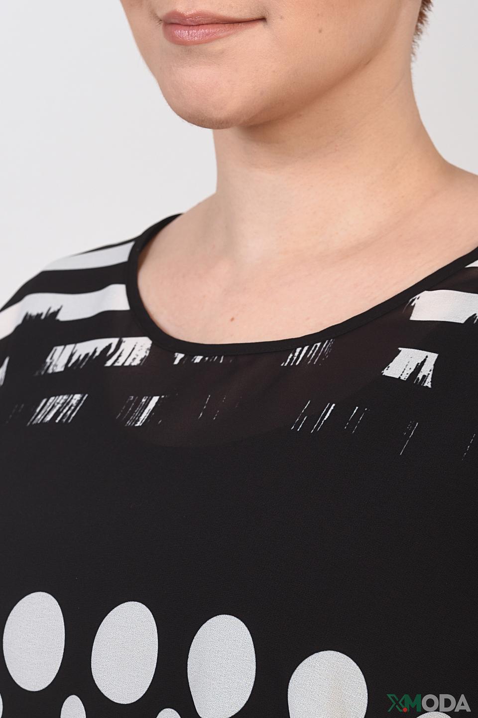 Блуза Doris Streich с принтом чёрный