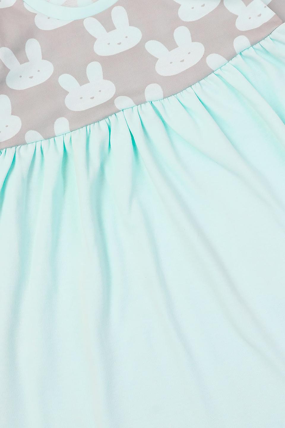 Платье КотМарКот с зайчиками мятное