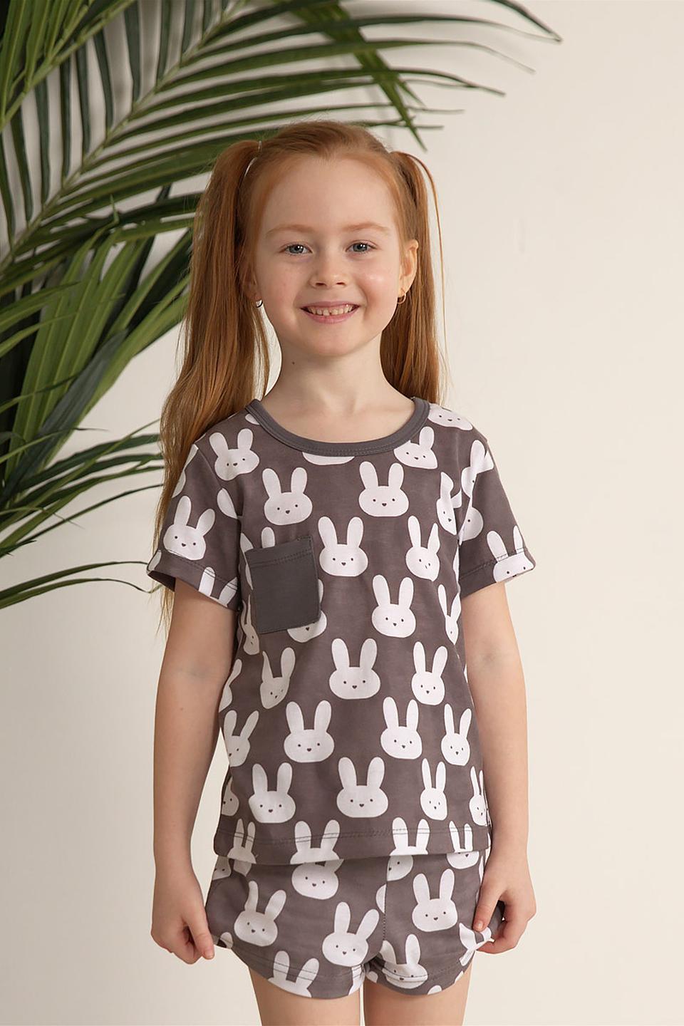 Комплект КотМарКот с зайчиками серый