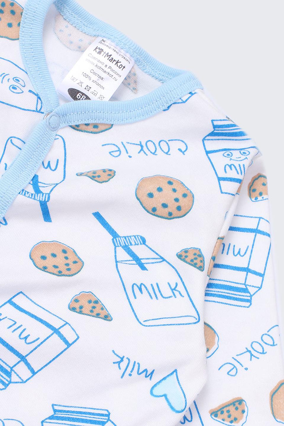 Комбинезон КотМарКот с принтом голубой