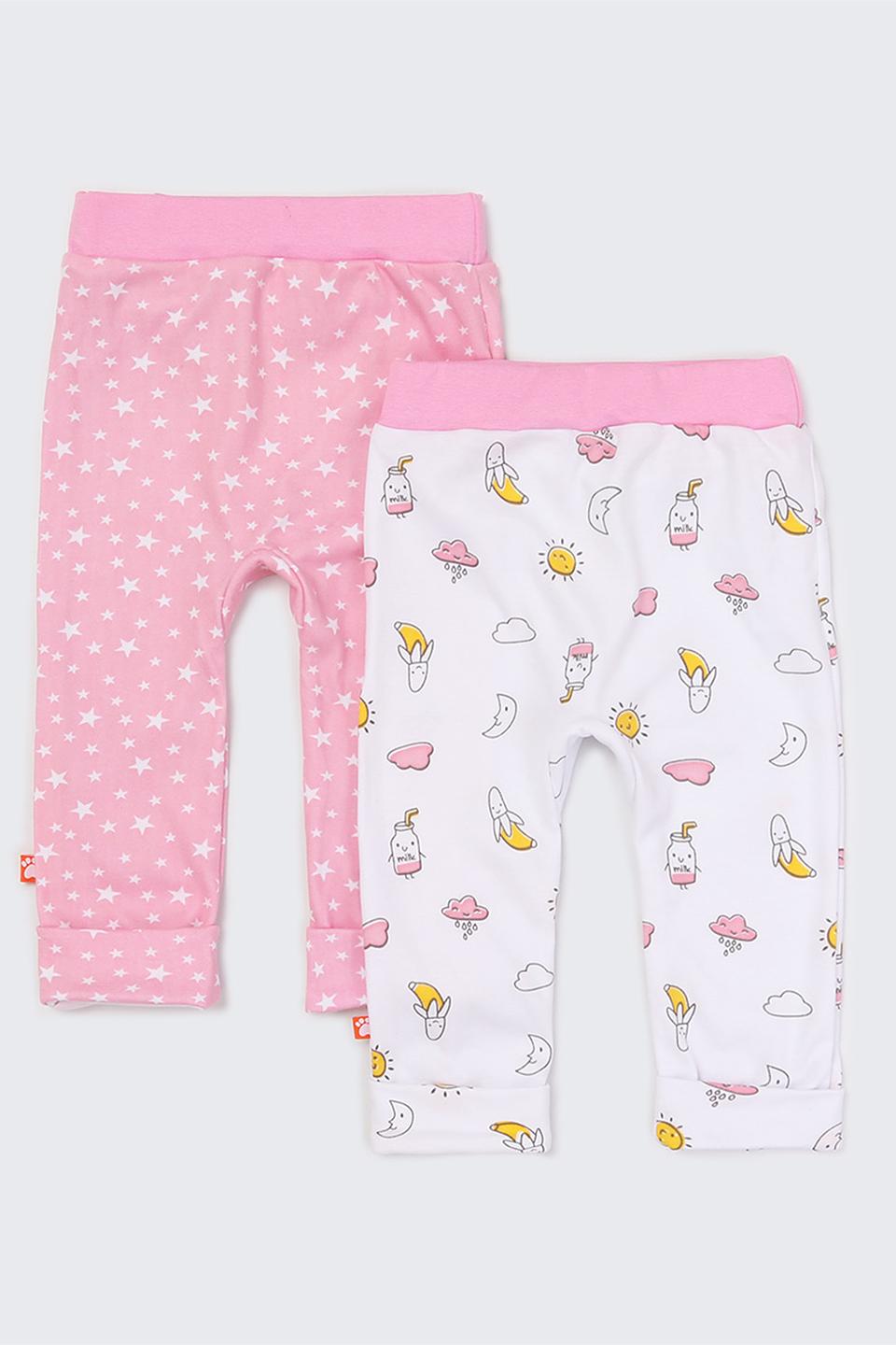 Брюки КотМарКот с принтом розовый