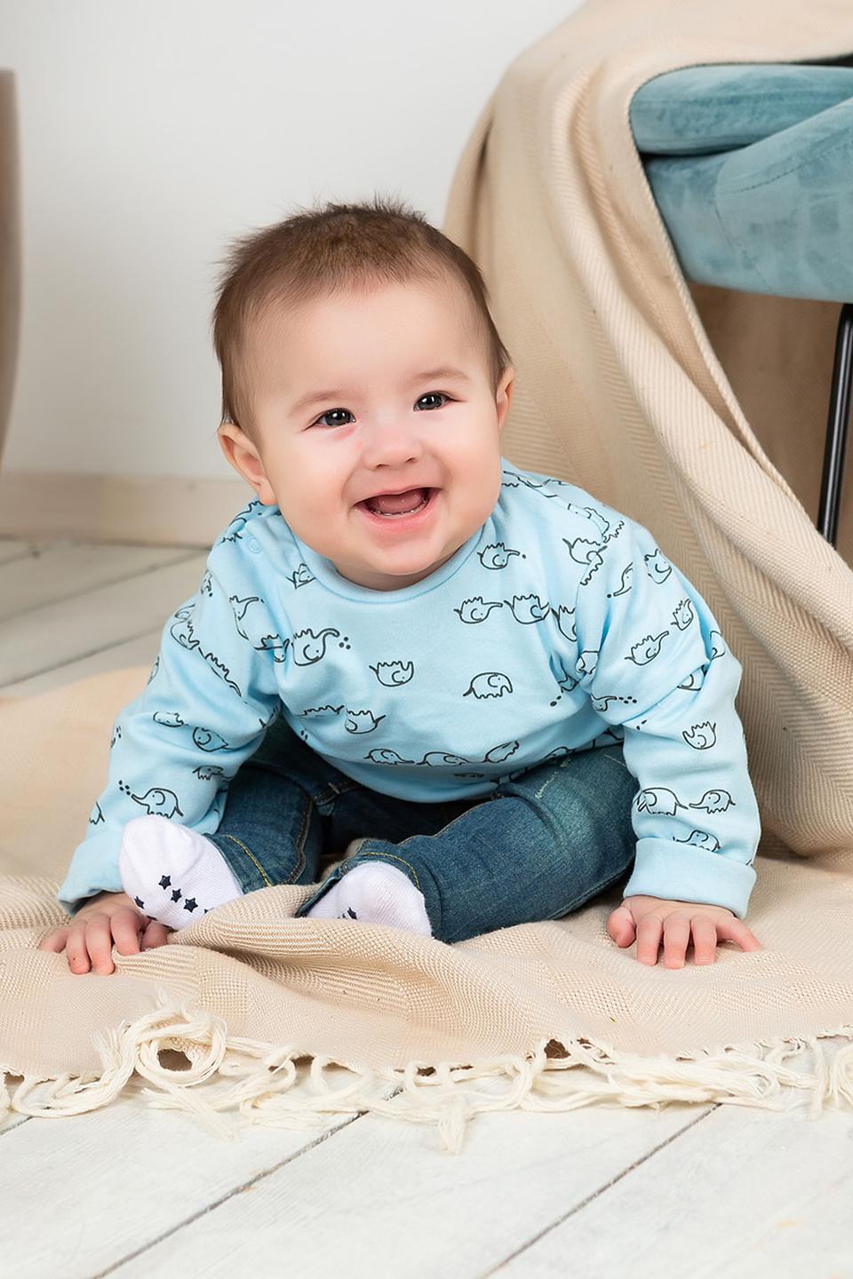 Джемпер КотМарКот boy голубой с принтом